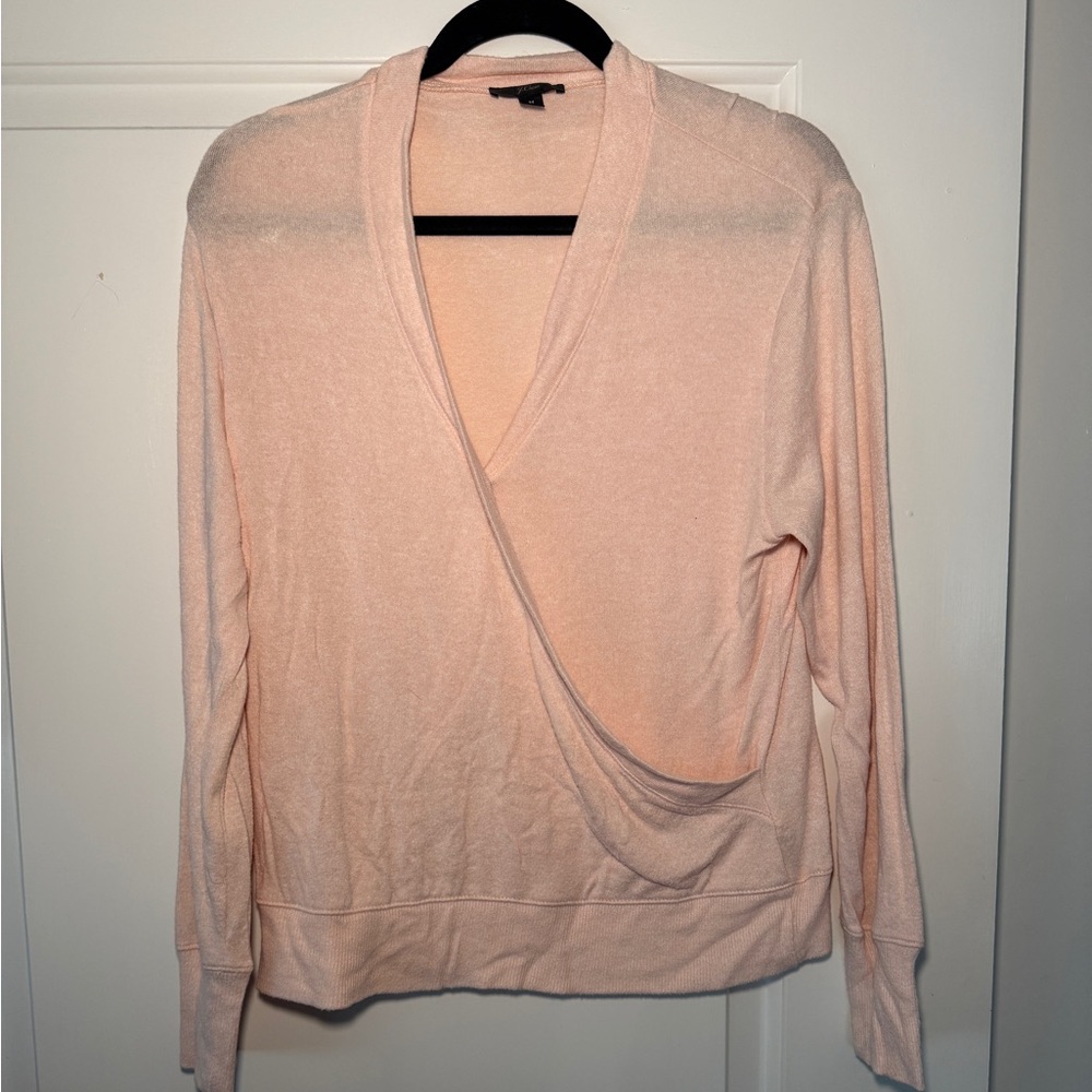 J.Crew Pale Pink Wrap/Crossover Sweater
